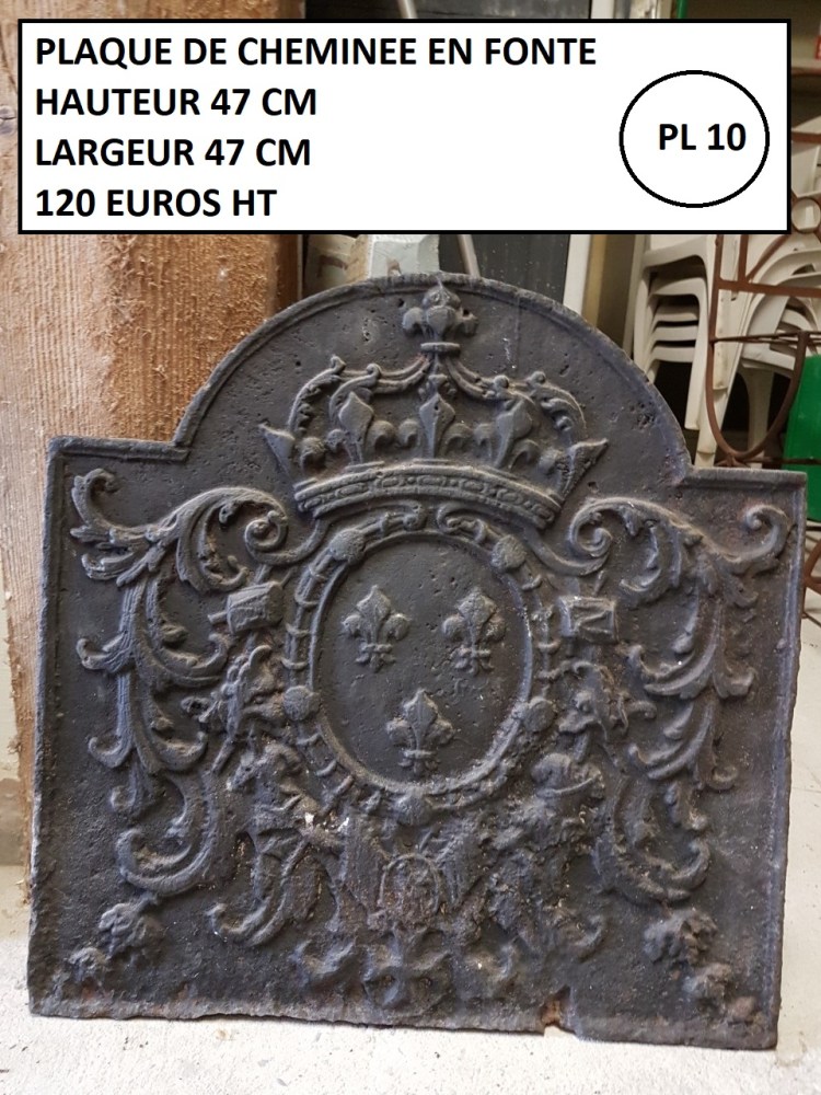 plaque de cheminée en fonte